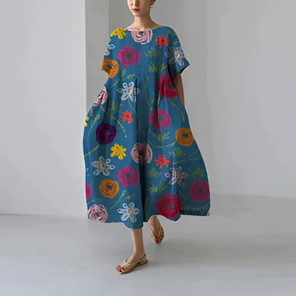 Stylish Floral Print Women's Dress