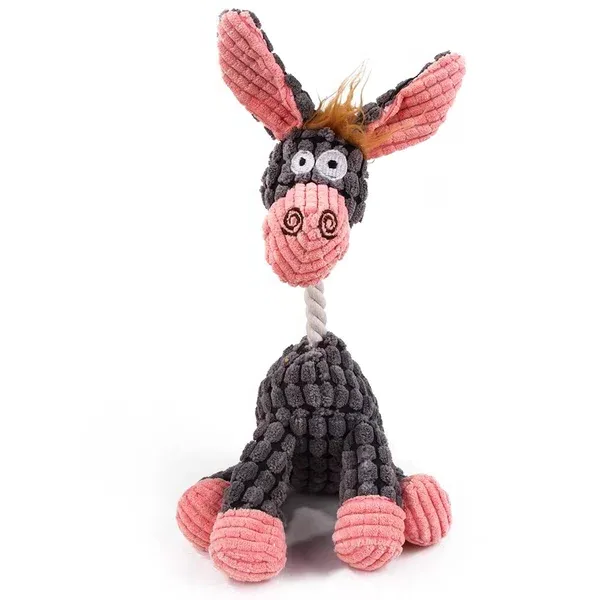 Durable Fun Plush Dog Toy with Squeaker