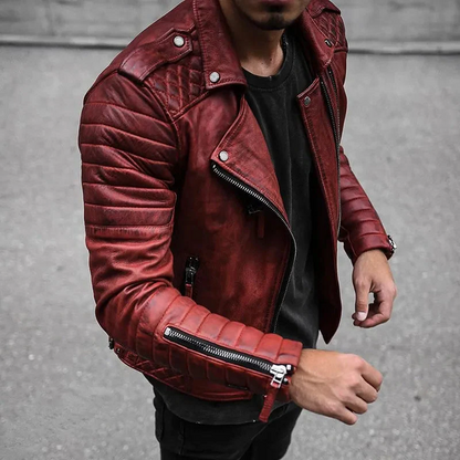 Premium Genuine Leather Men's Biker Jacket