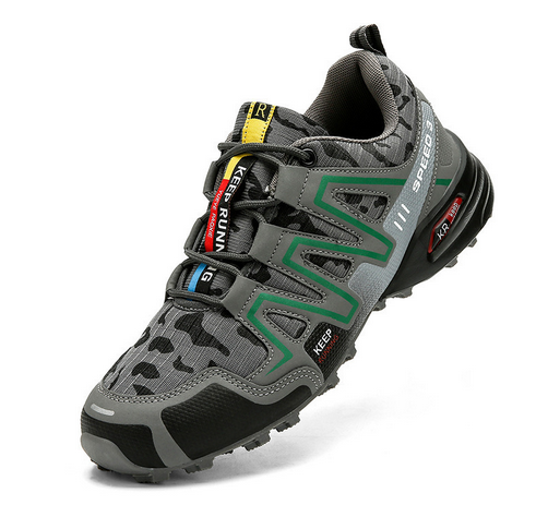 Tough Outdoor Hiking Boots Blue Green