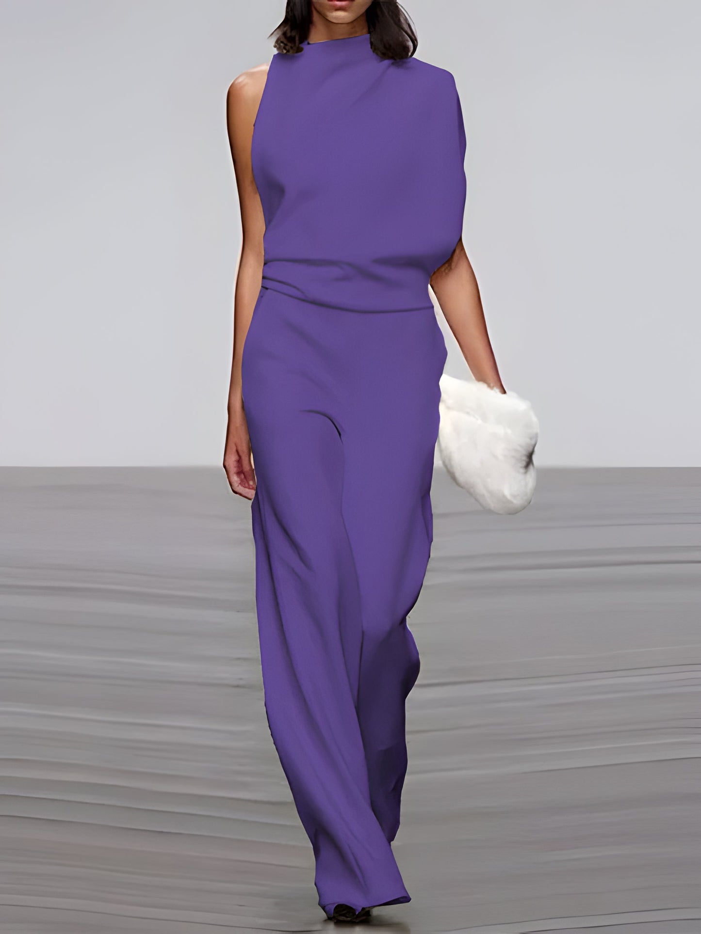 Women's Sleeveless Wide Leg Jumpsuit