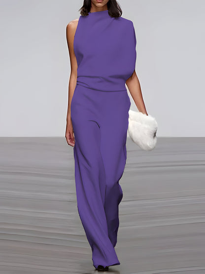 Women's Sleeveless Wide Leg Jumpsuit