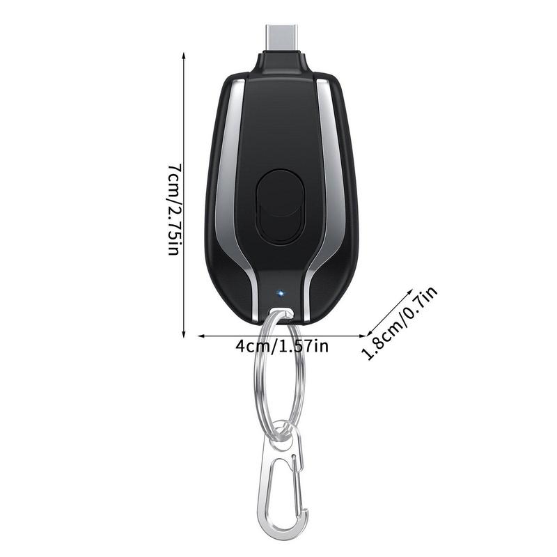 Compact Portable Keychain Battery 1500mAh Charger