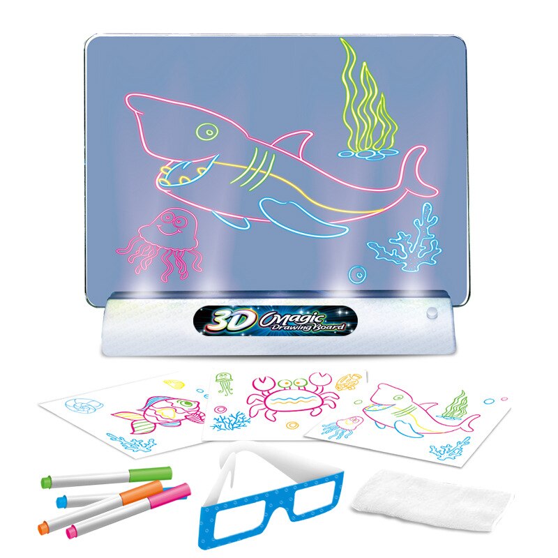Colorful Kids 3D Drawing Board with LED Lights - Halri