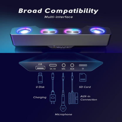 Colorful Bluetooth PC Speakers