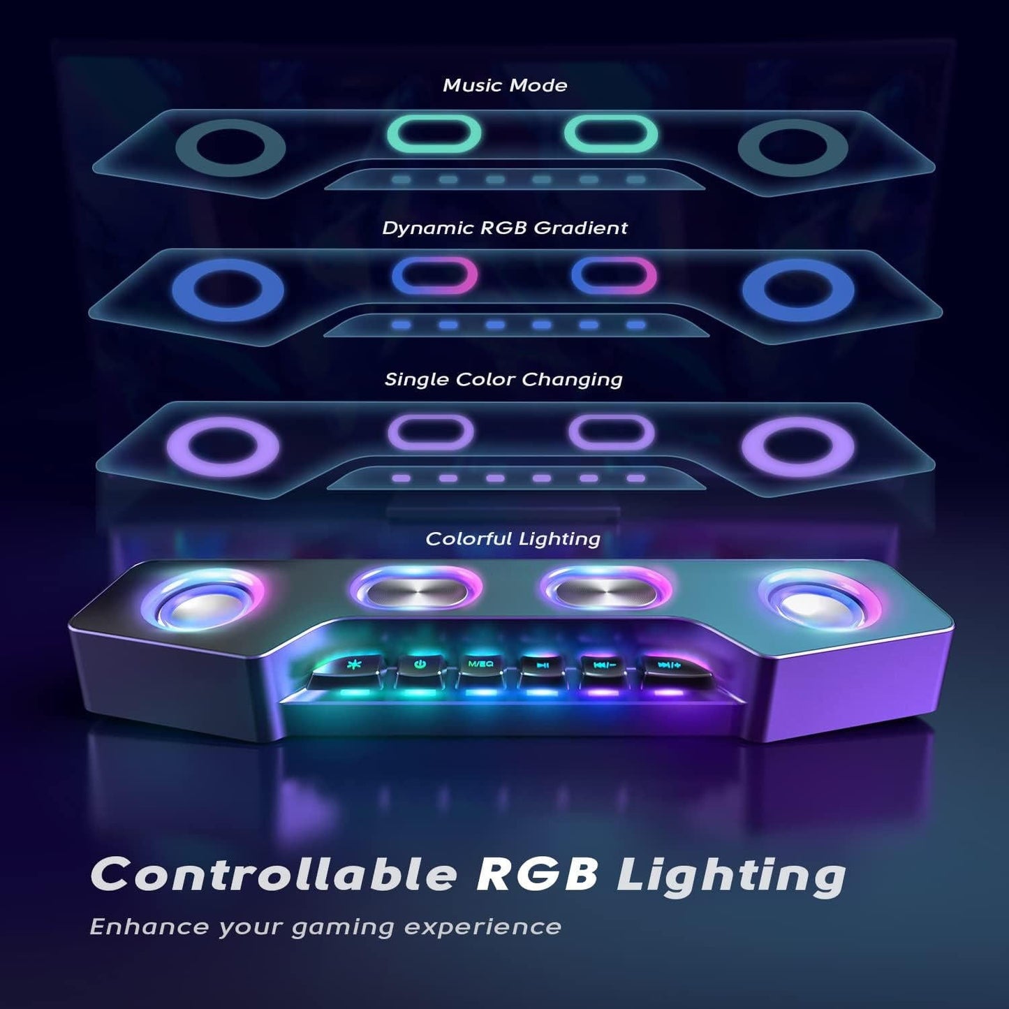 Colorful Bluetooth PC Speakers