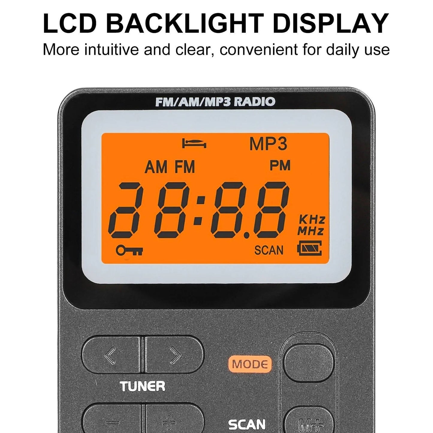 Portable Compact AM/FM Radio with Clear Sound