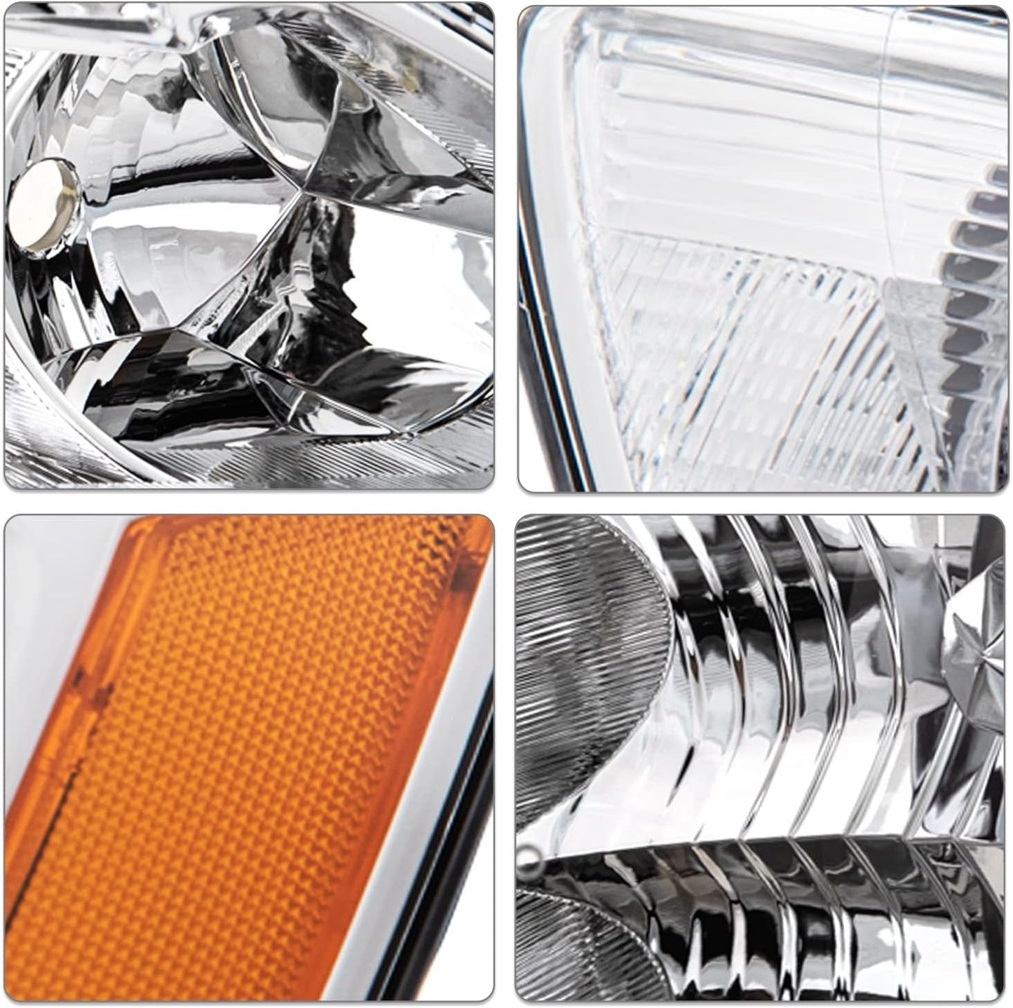 Chrome Honda Accord Headlights 03-07 2/4 Door Pair
