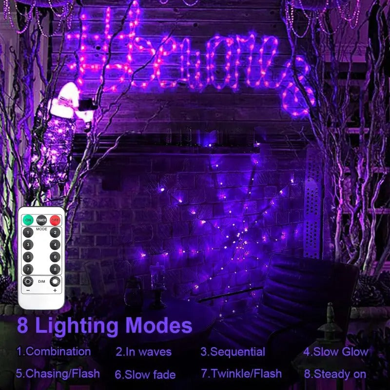 Spooky Outdoor String Webbing Lights