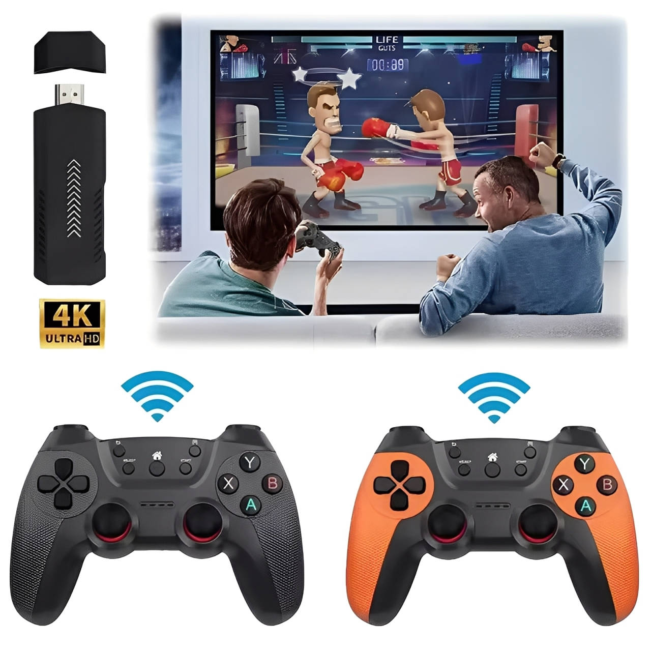 Classic Gaming System 4K with 2 Controllers - 41000 Games - Halri