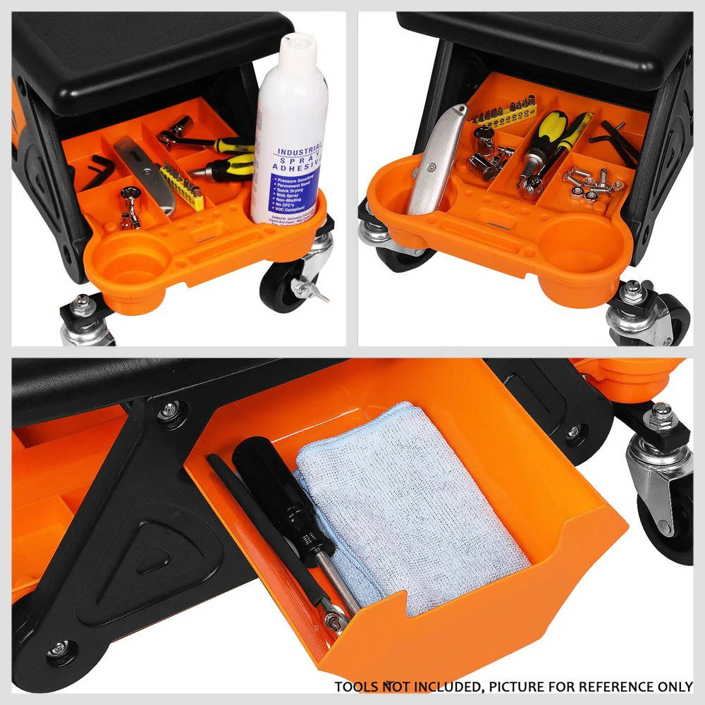 Heavy Duty Garage Stool with Swivel Wheels