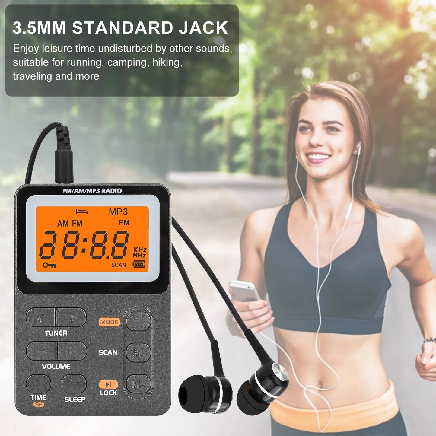 Portable Compact AM/FM Radio with Clear Sound
