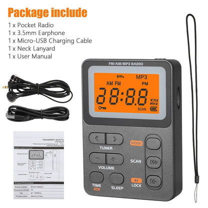 Compact Portable AM FM Radio with Clear Reception