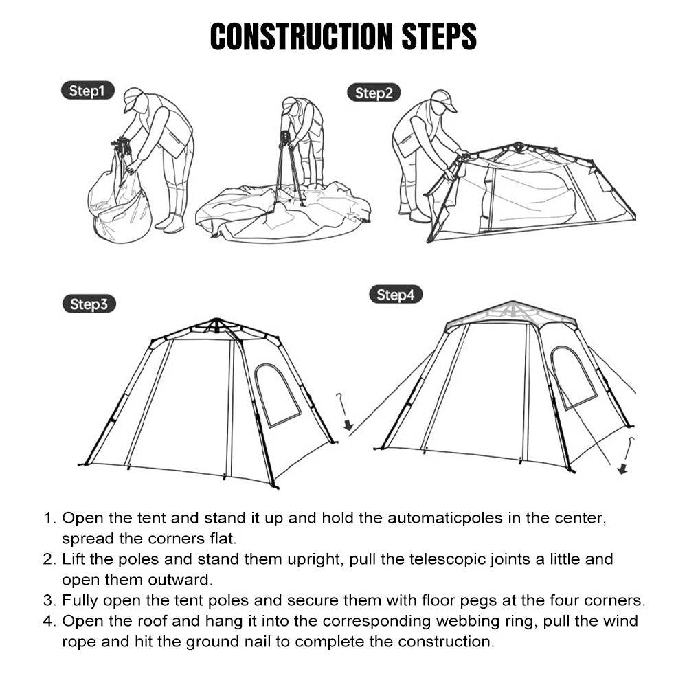 Easy Set Up Family Waterproof Camping Tent Outdoor Shelter