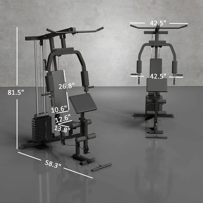 Home Gym System For Chest And Pull Up Exercises