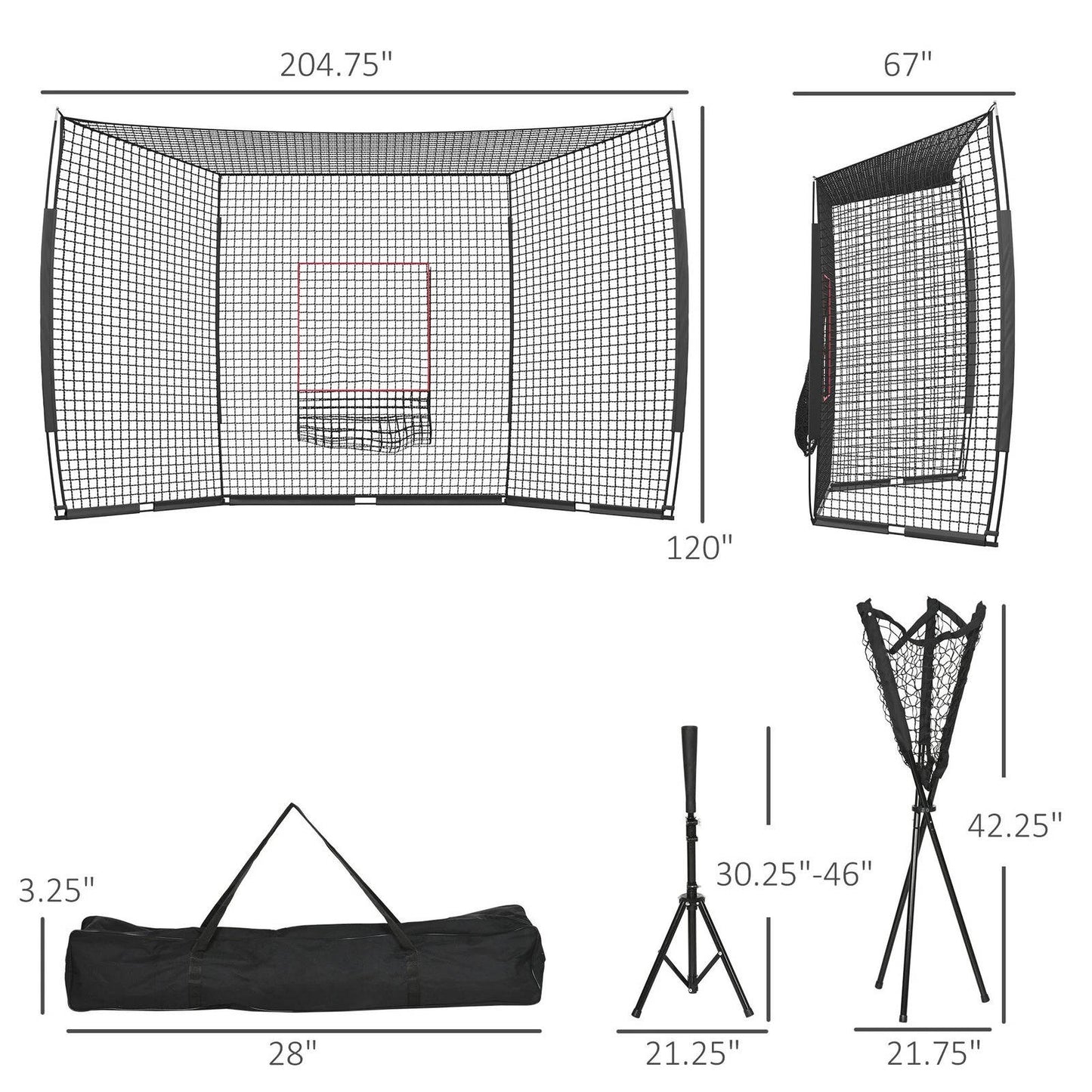 Portable Baseball Practice Net System