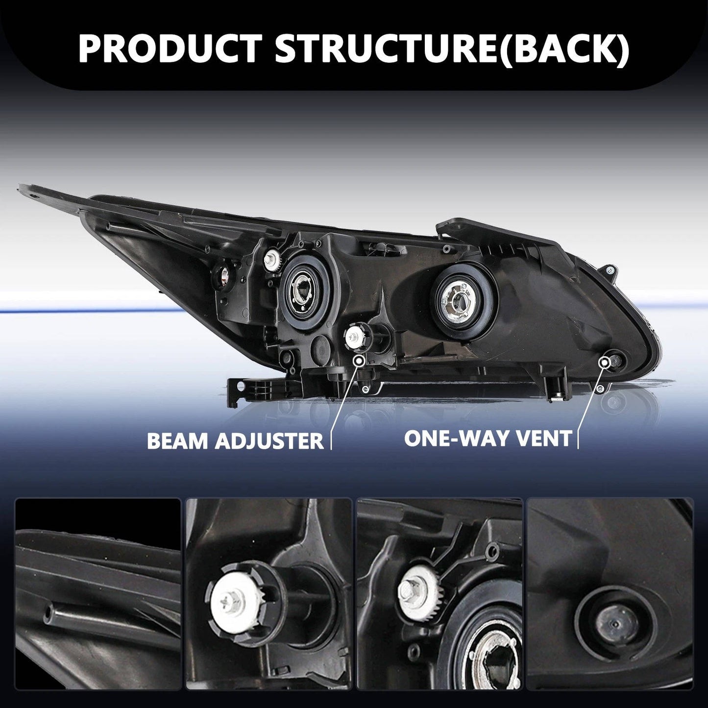 OEM Style Halogen Headlights for Honda Accord Sedan