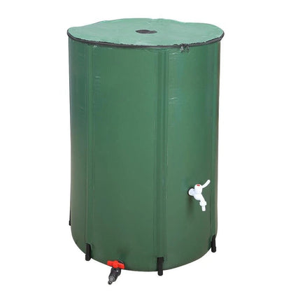 Large Collapsible Rain Water Barrel with Dual Spouts