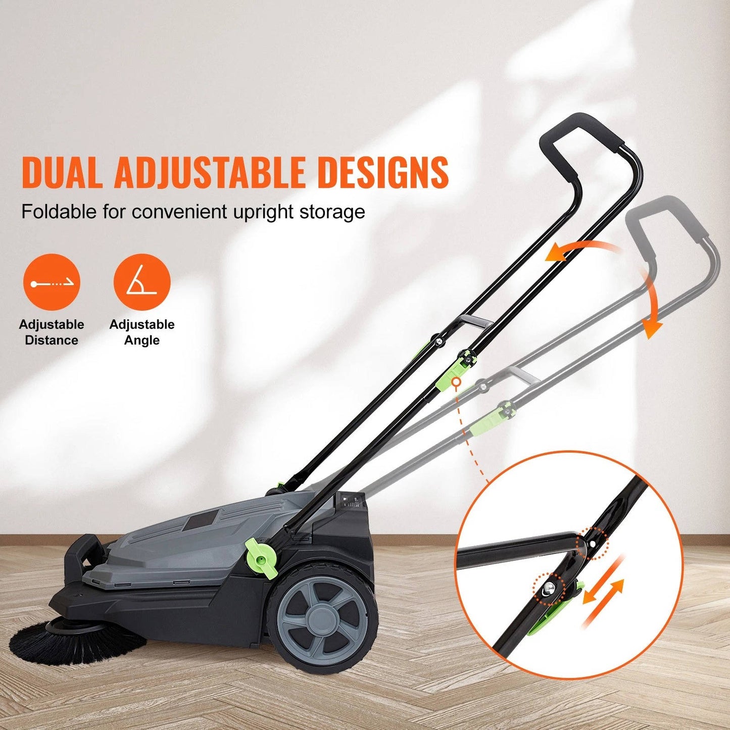 Heavy Duty Manual Push Sweeper for Warehouses