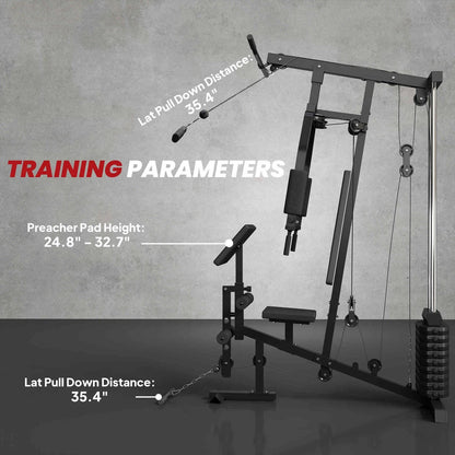 Home Gym System For Chest And Pull Up Exercises
