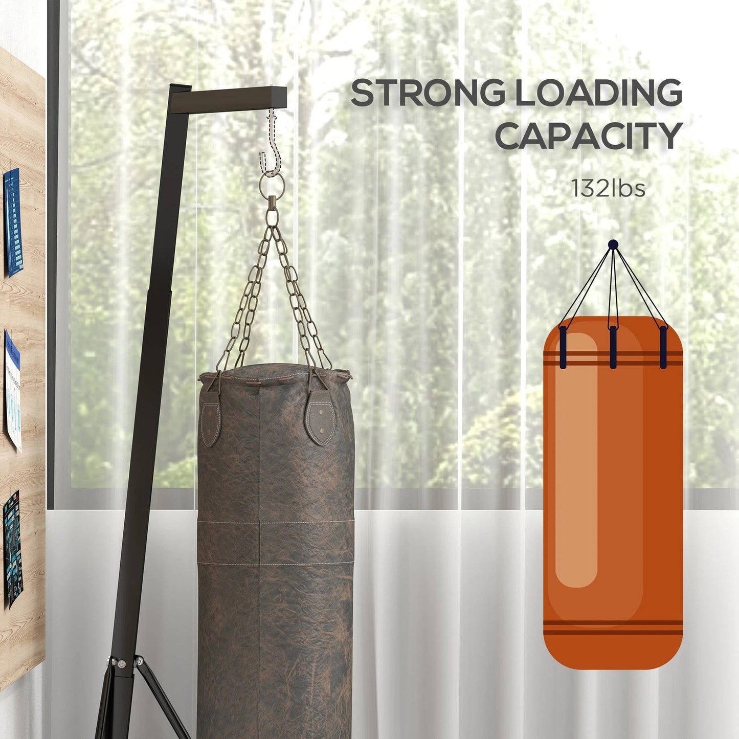 Portable Heavy Duty Punching Bag Floor Stand
