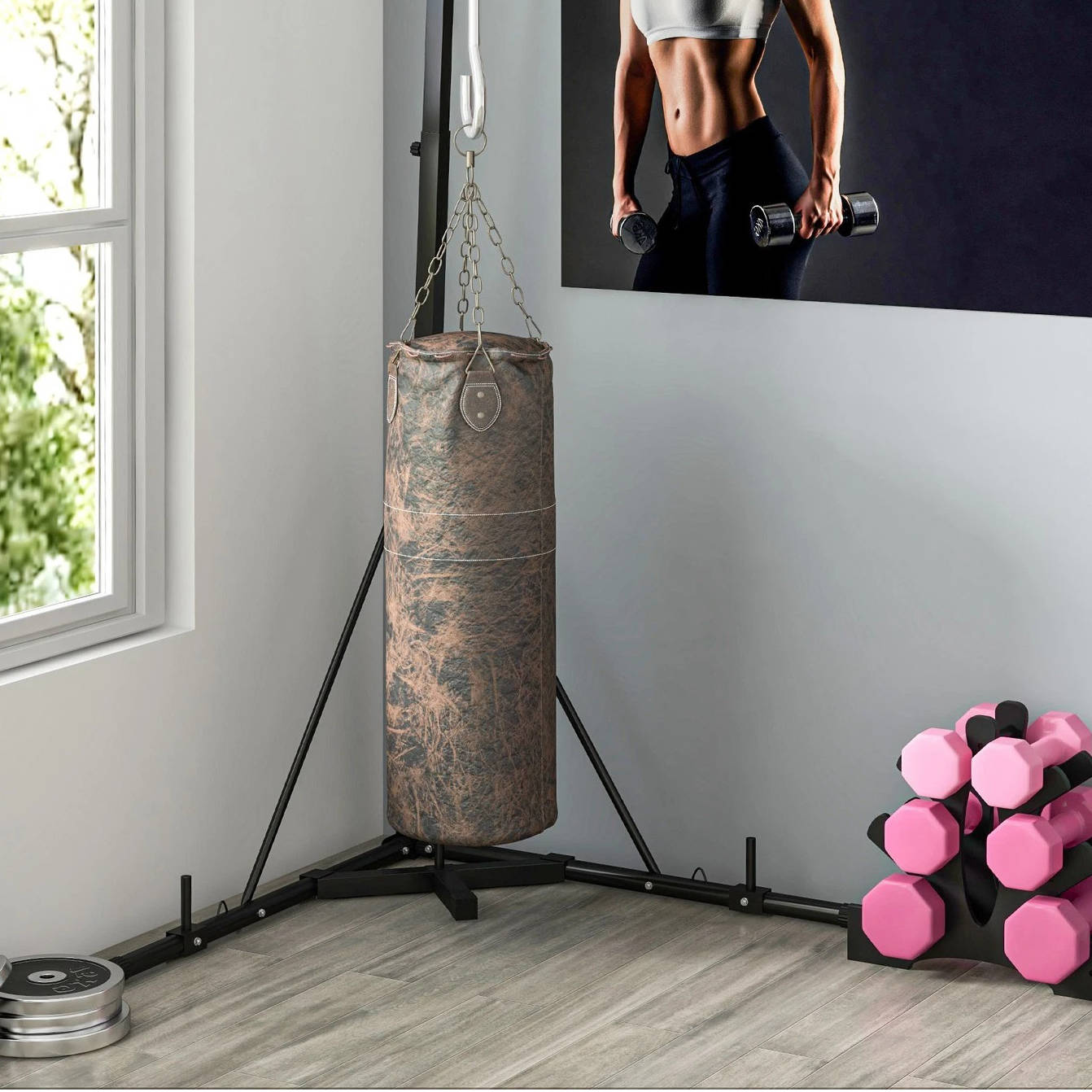 Portable Heavy Duty Punching Bag Floor Stand - Halri