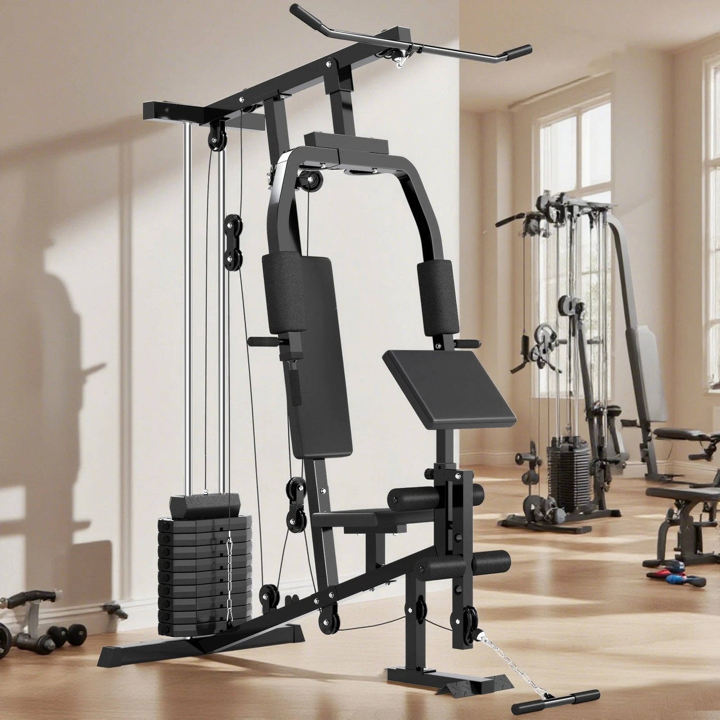 Home Gym System For Chest And Pull Up Exercises