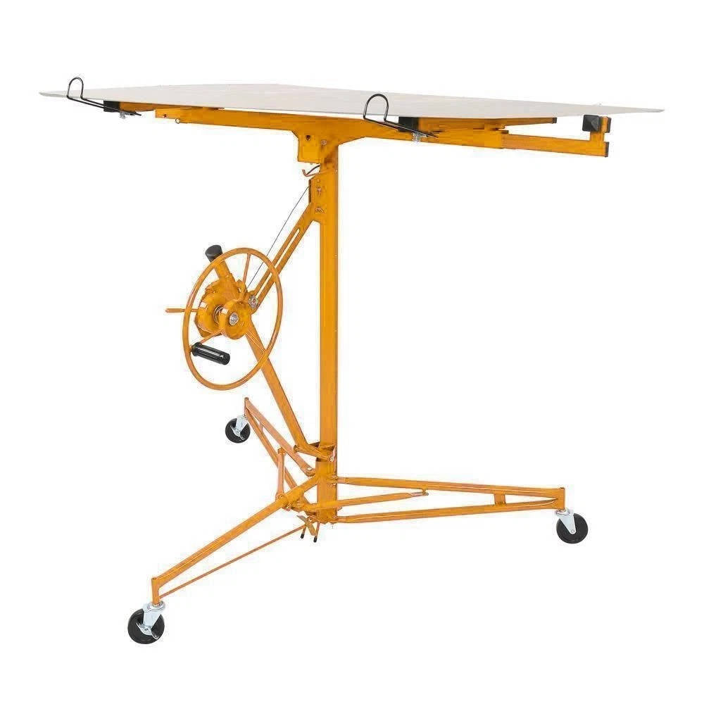 Compact 11FT Drywall Hoist with Locking Casters