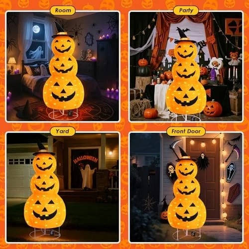 Spooky Outdoor Pumpkin Yard Decor