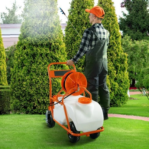 Portable 15 Gallon Garden Sprayer Cart on Wheels - Halri