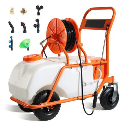 Portable 15 Gallon Garden Sprayer Cart on Wheels