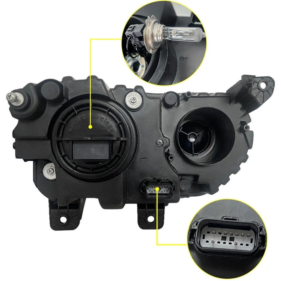 Dodge Challenger LED Projector Headlights, High Performance Black Set