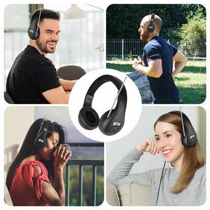 Wireless Bluetooth Headphones With FM Radio