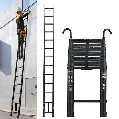 Portable Folding Aluminum Ladder with 2 Hooks - Halri