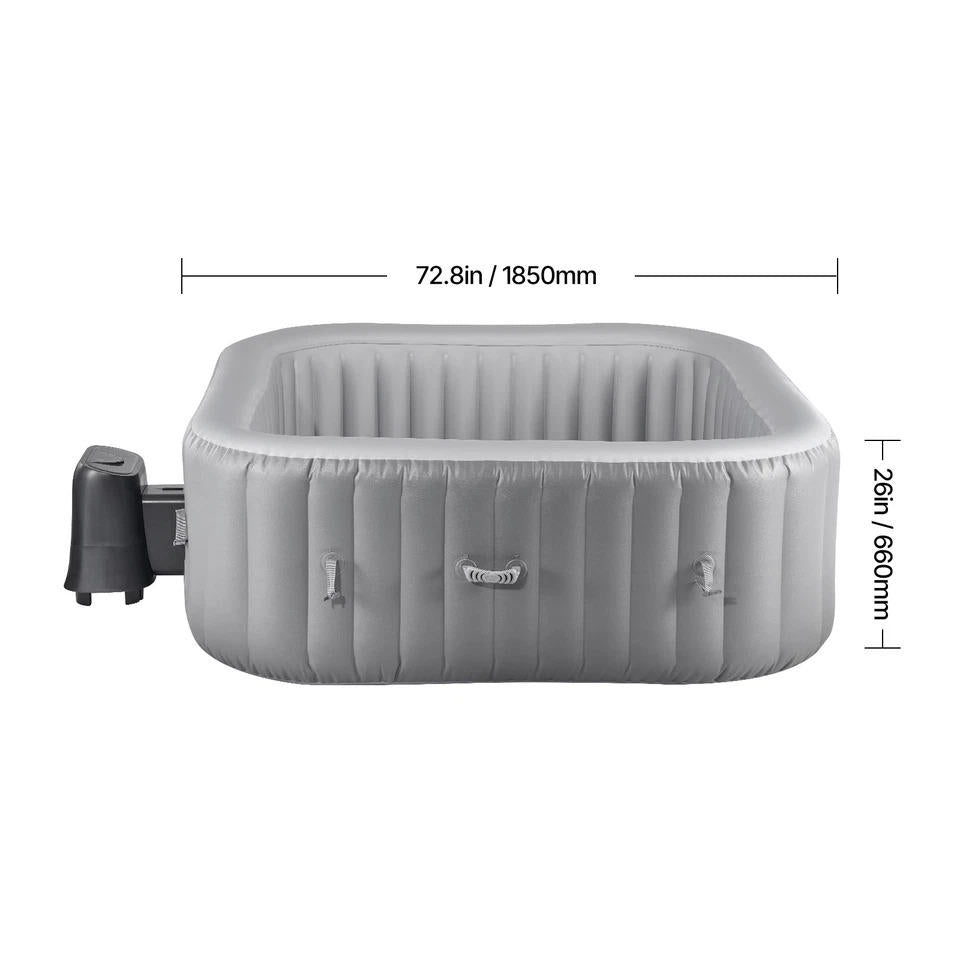 Large Inflatable Outdoor Hot Tub Spa for 6