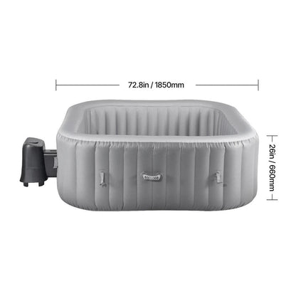 Large Inflatable Outdoor Hot Tub Spa for 6