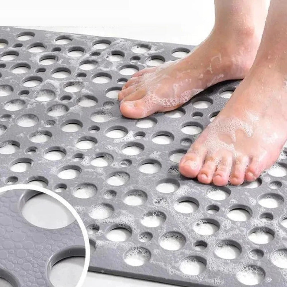 Waterproof Anti-Slip Shower Mat with Drainage System