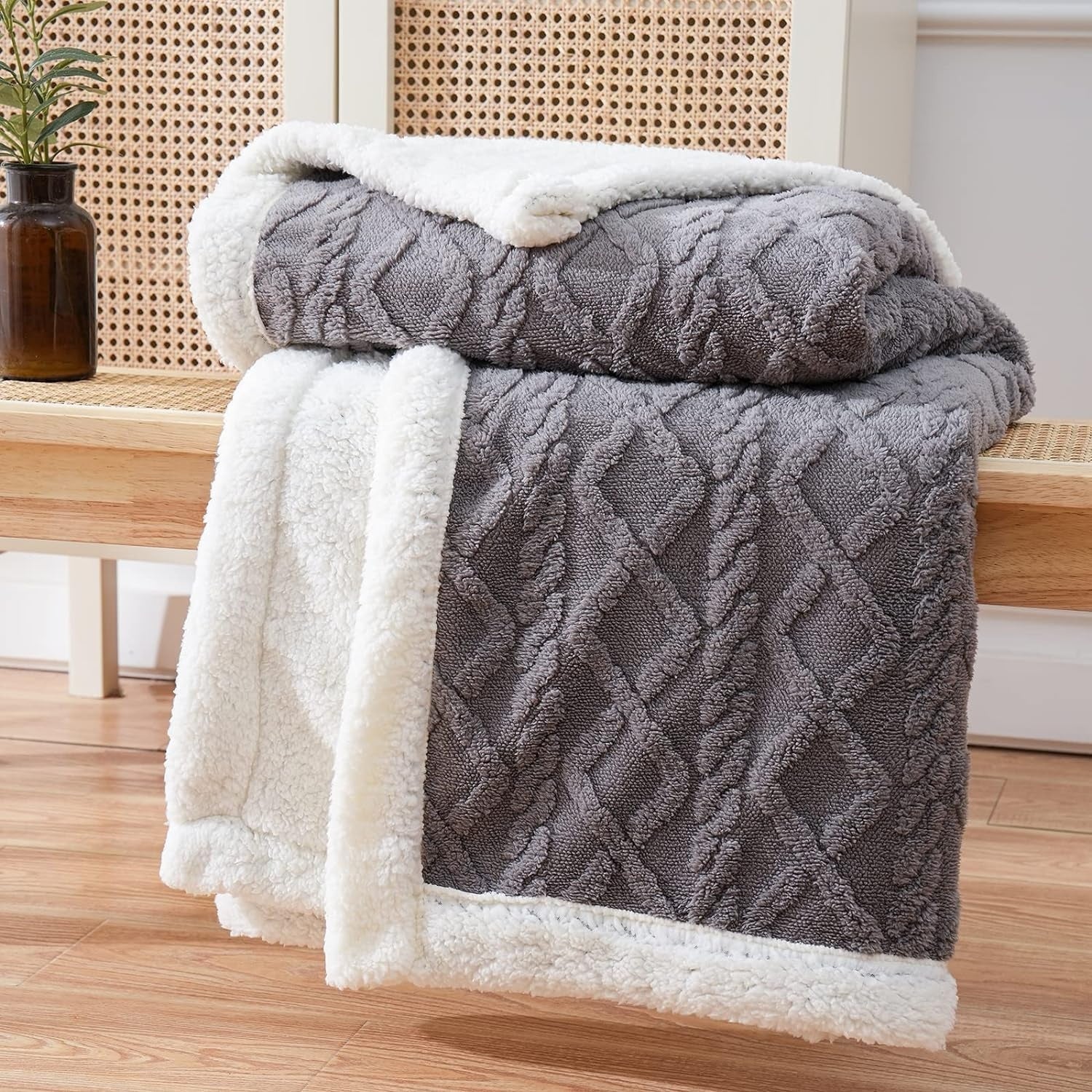 Soft Plush Reversible Indoor Outdoor Blanket - Halri