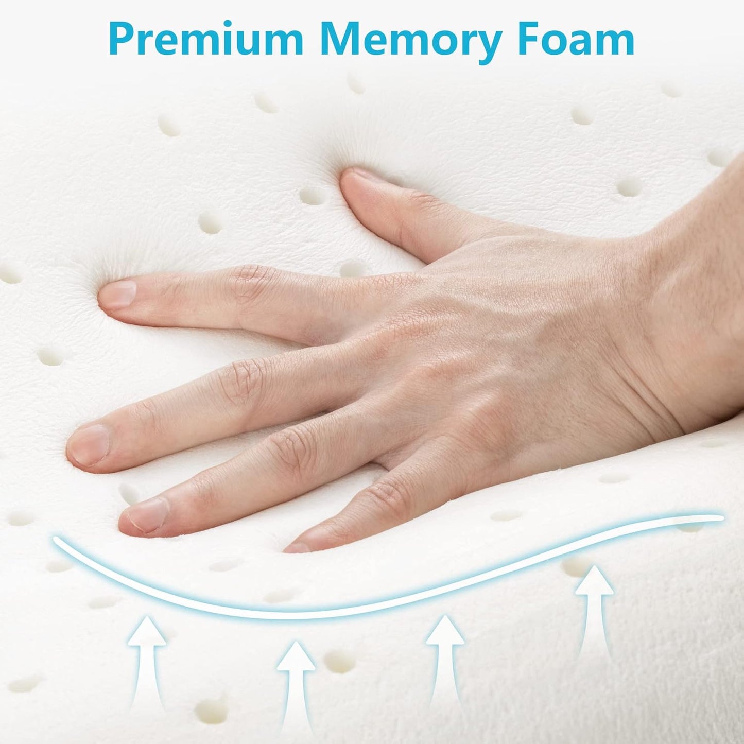 Supportive Rest Pillow Adjustable Loft & Cooling Cover