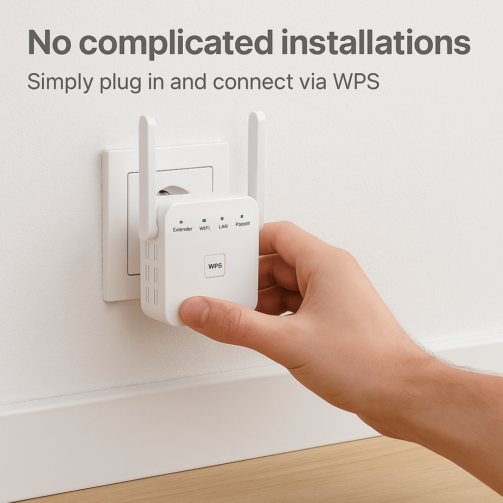 Fast WiFi Range Extender Strong Home Network Booster