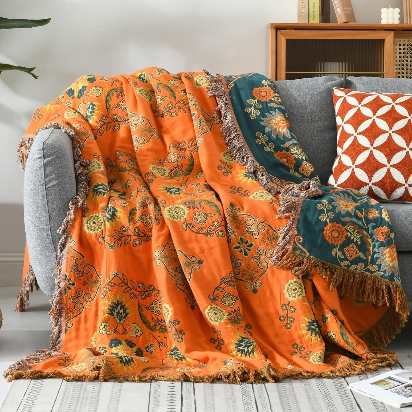 Plush Double Sided Throw Blanket for Home and Travel - Halri