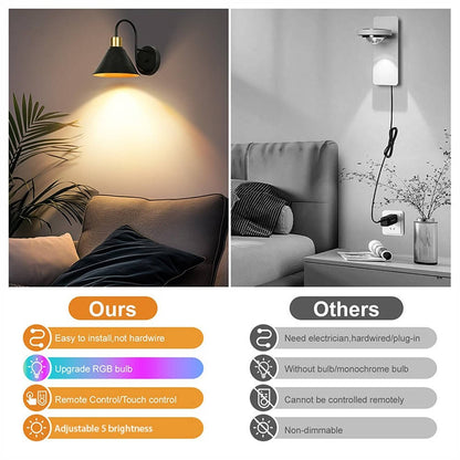Wireless LED Wall Lights with Remote Control
