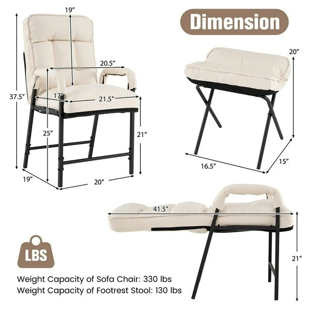 Comfortable Reclining Accent Chair with Adjustable Support