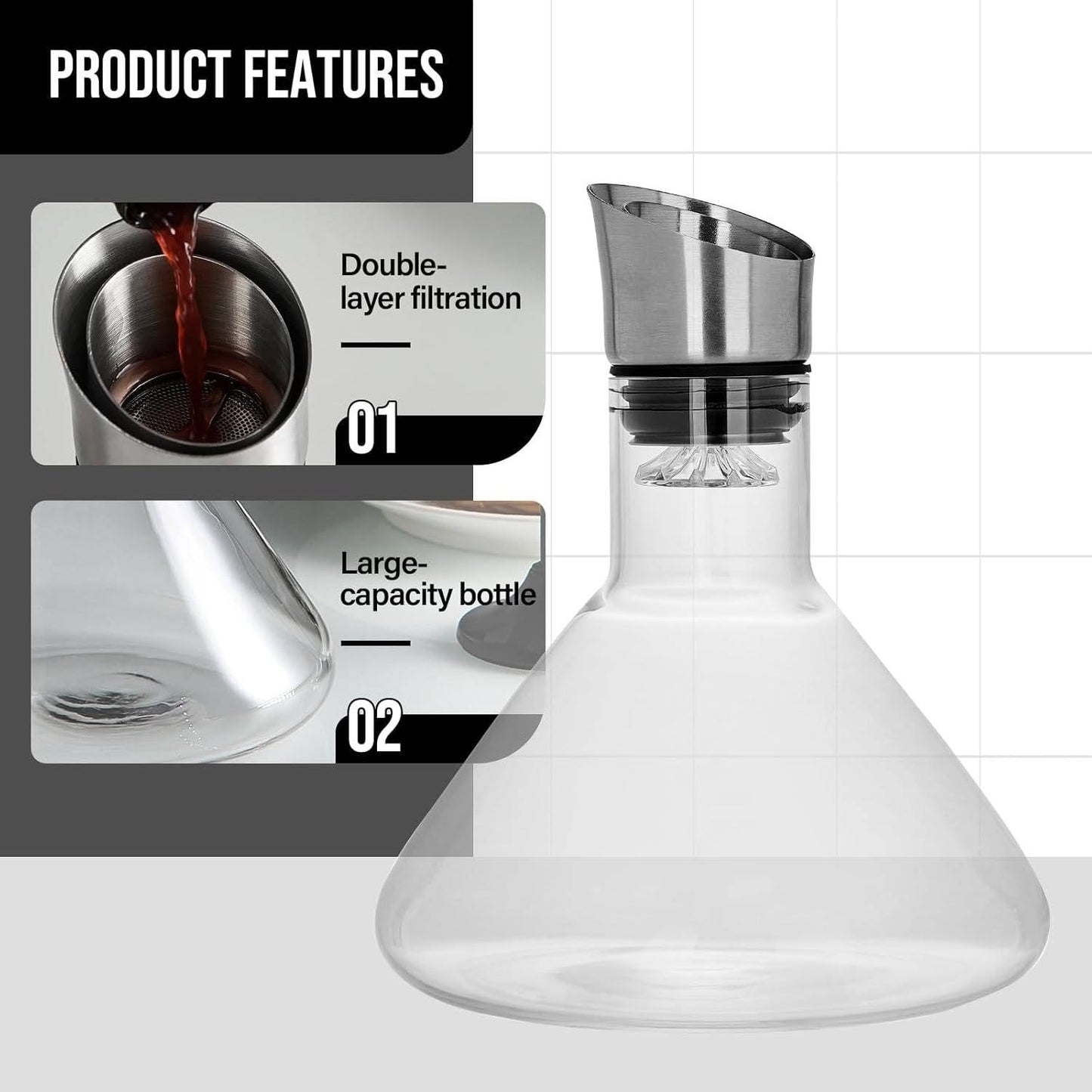 Luxury Wine Decanter Pourer Jug