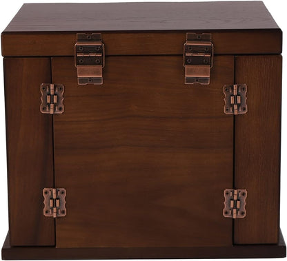 Deluxe Jewelry Storage Case with Mirror and Drawers