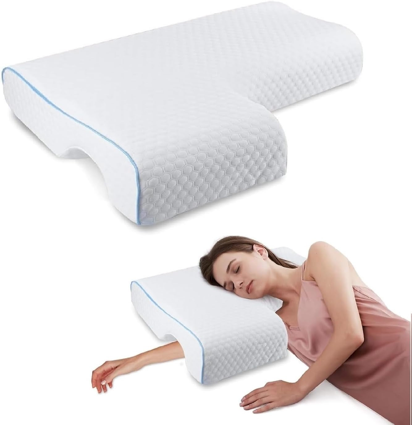 Comfortable Couples Pillow With Snuggle Arm Rest