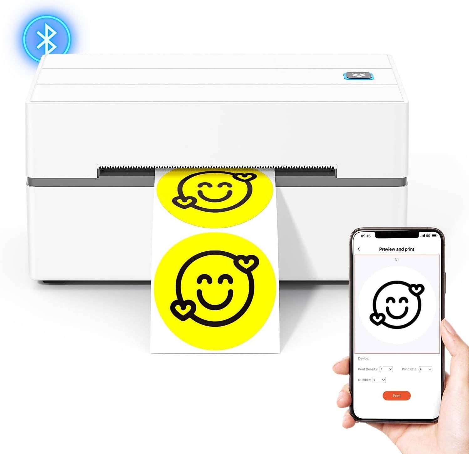 Compact Thermal Label Printer Device - Halri