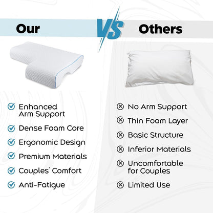 Comfortable Couples Pillow With Snuggle Arm Rest