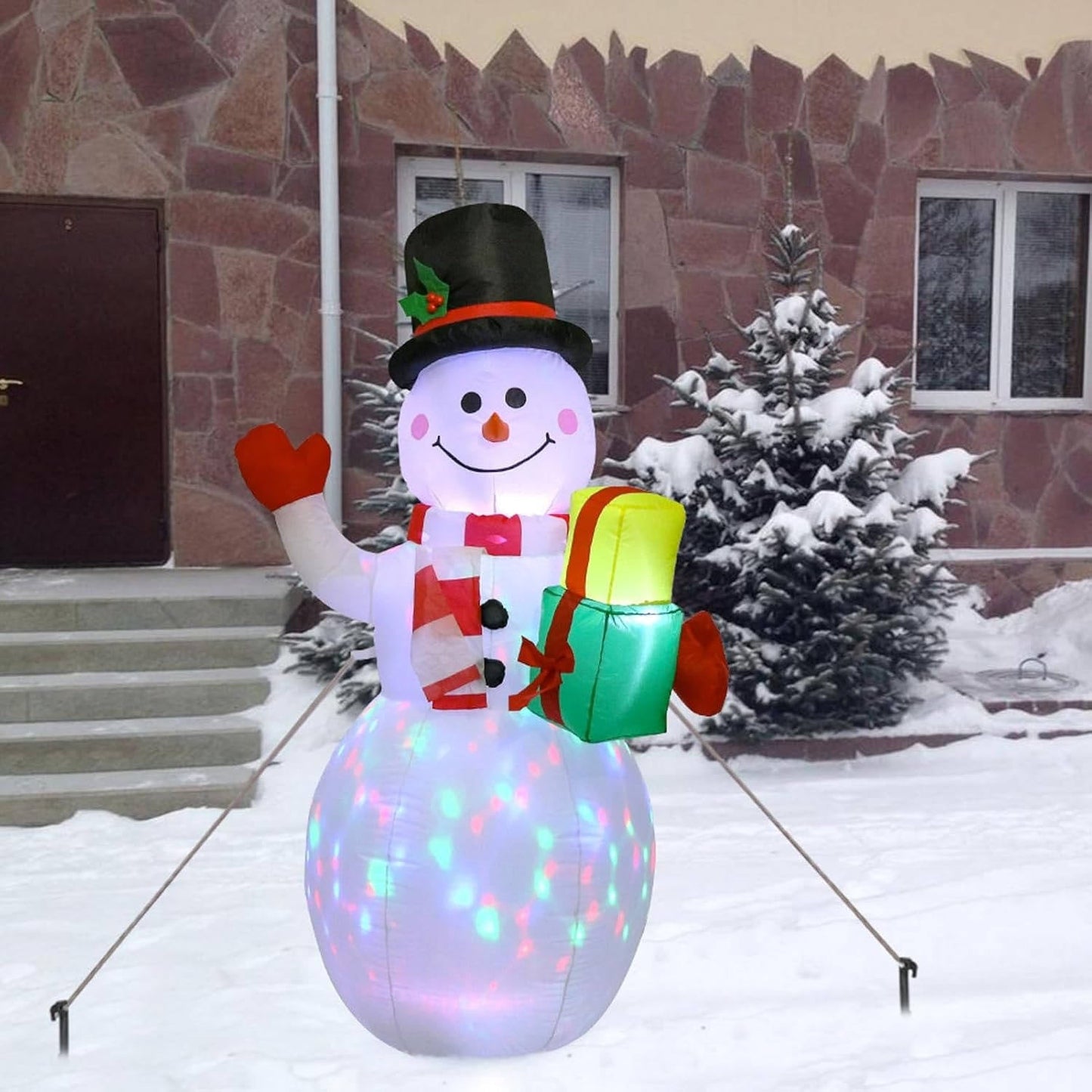 Fun Inflatable Snowman LED Yard Decorations