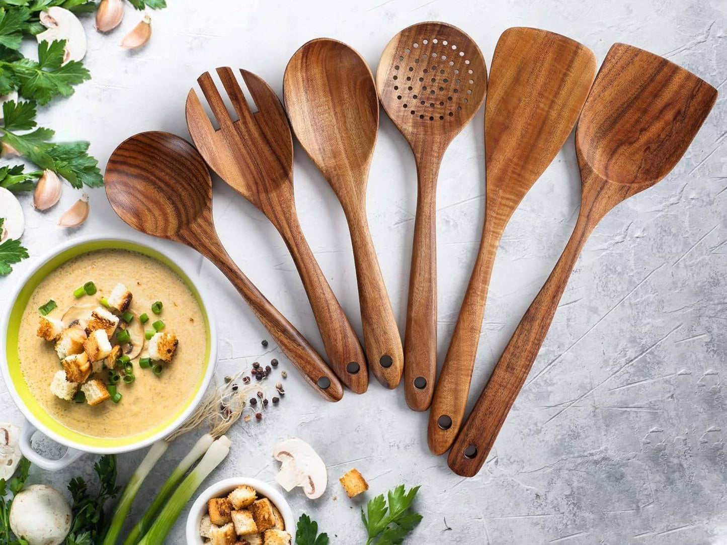 Natural Wood Kitchen Tool Set - Halri